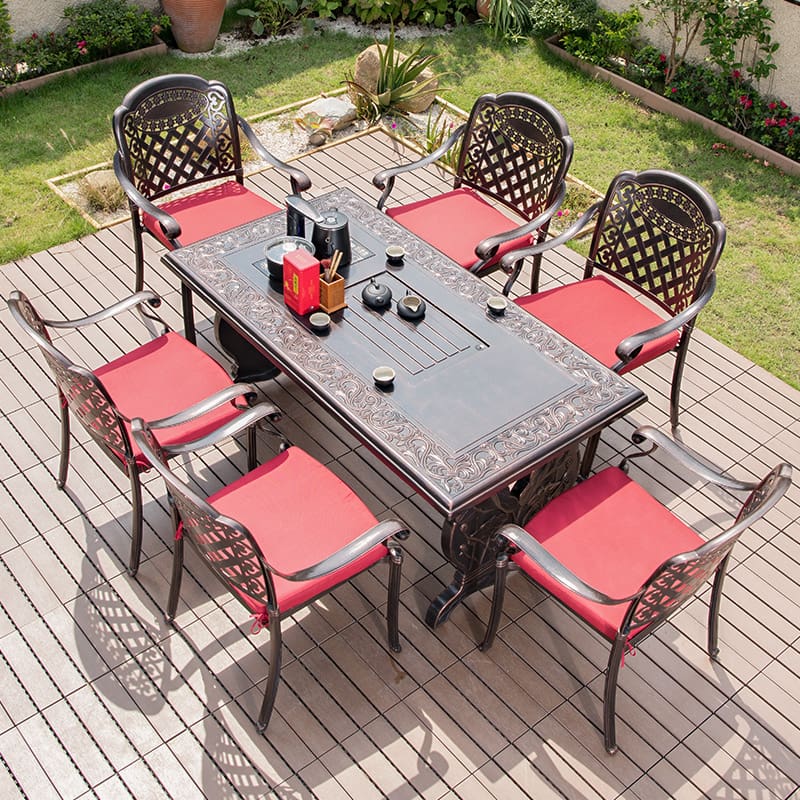 Bàn trà nhôm đúc sân vườn nhập khẩu ngoài trời bền đẹp, thân thiện môi trường BGSV_1388