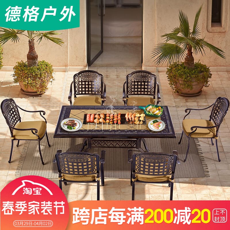 Bàn ghế nướng ngoài trời sân vườn ngoài trời bền đẹp, thân thiện môi trường B BGSV_1269