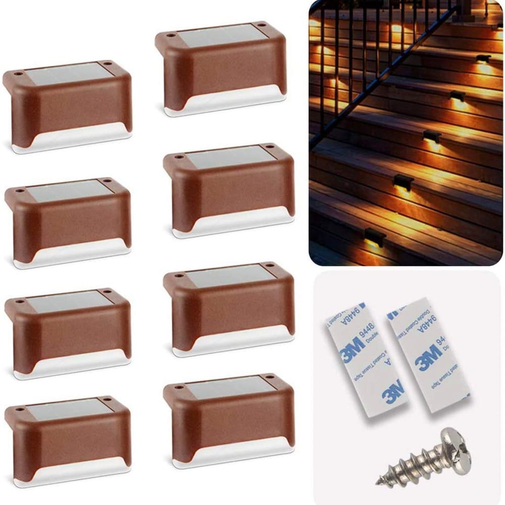 Năng lượng mặt trời Bước Bước Ánh Sáng LED Lối Đi Ánh Sáng Hàng Rào Á - DNT-1718
