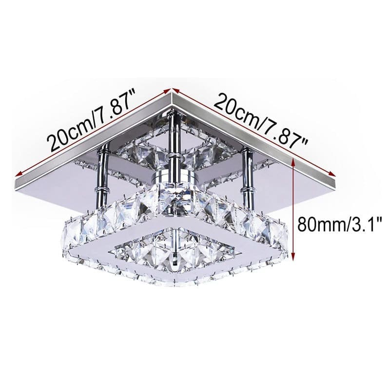 Đèn trần pha lê LED xuyên viền, đèn lối đi vuông, đèn lối - DTN-877