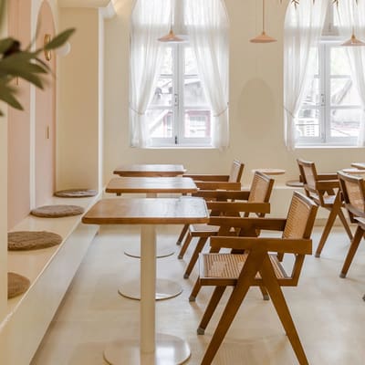 Bàn ghế Bắc Âu trà sữa cửa hàng đồ tráng miệng quán cà phê - BGCF-404