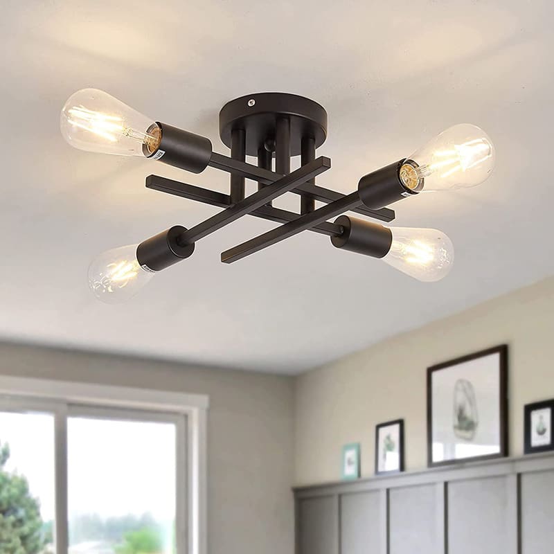 Xuyên biên giới đèn trần sắt rèn phòng khách phòng ngủ - DTN-1035
