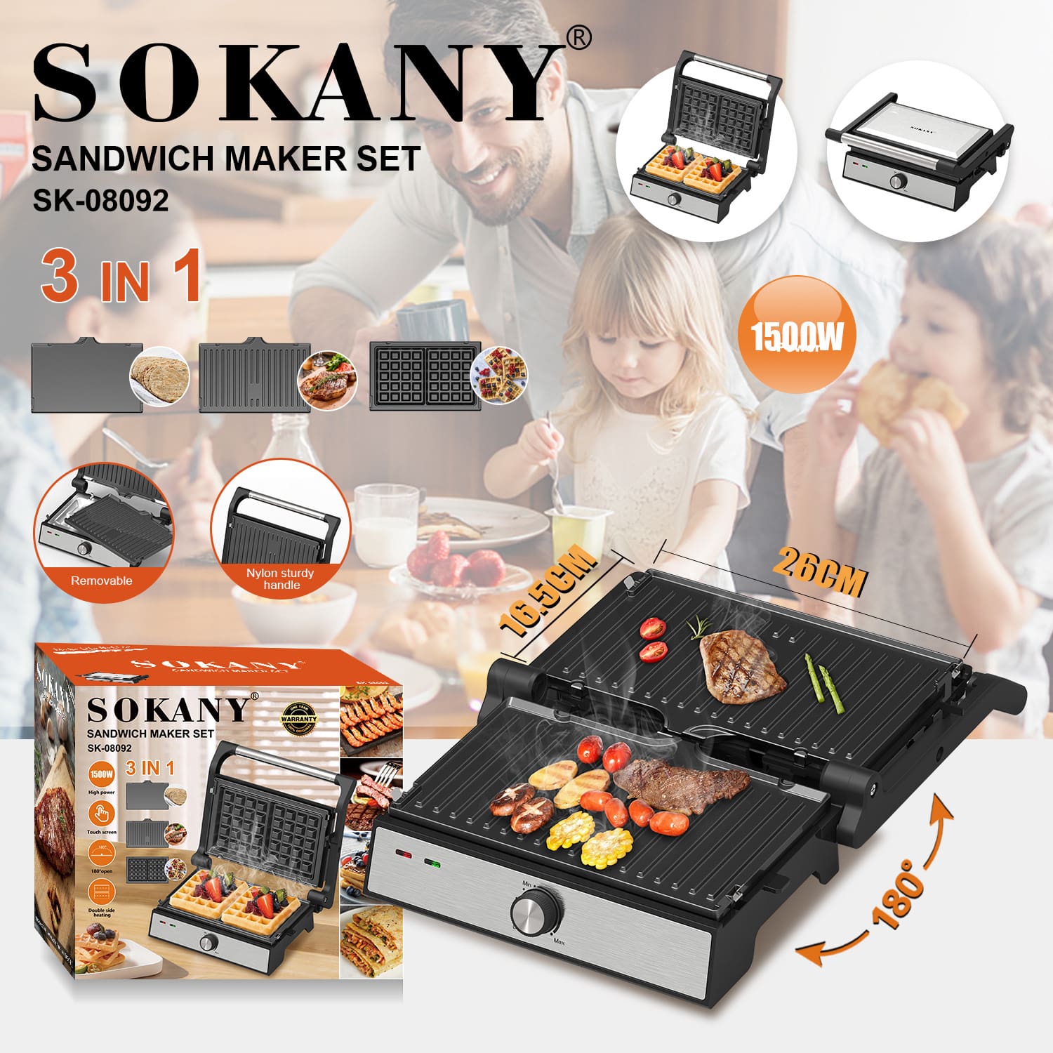 Xuất khẩu sokany08092 bít tết máy có thể thay thế cao cấp, tiện lợi cho nhà h BN-37