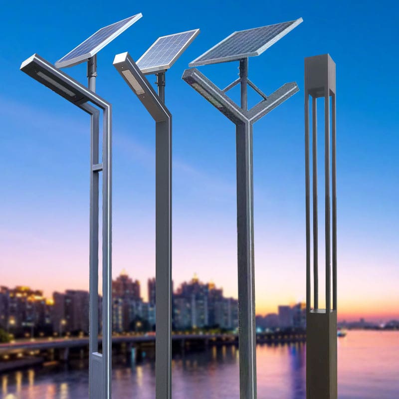 Đèn cảnh quan đèn sân vườn năng lượng mặt trời 3 mét đèn led siêu sán - DNT-2159