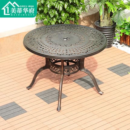 Bàn ghế ngoài trời sân vườn ban công nhôm đúc ngoài trời bền đẹp, thân thiện  BGSV_1056