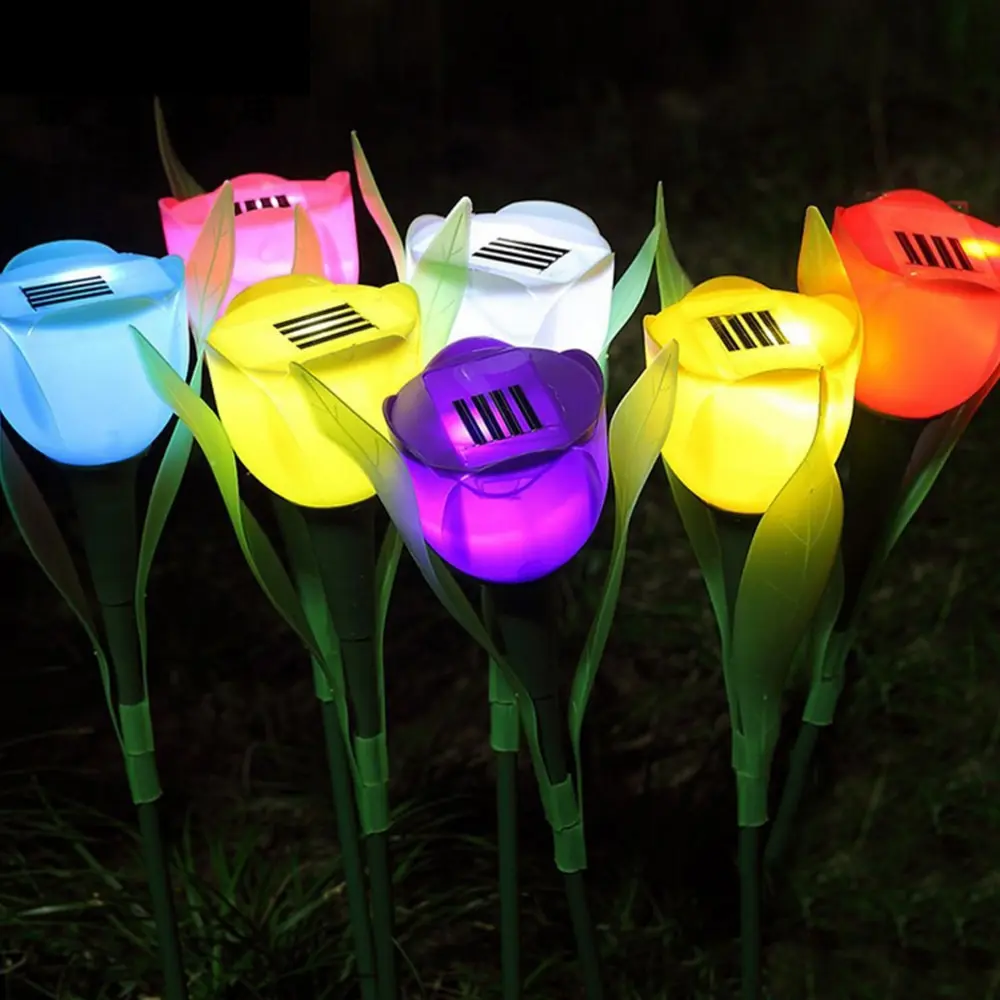 Đèn Led Ngoài Trời Năng Lượng Mặt Trời Hoa Tulip Đèn Chống - DTN-143