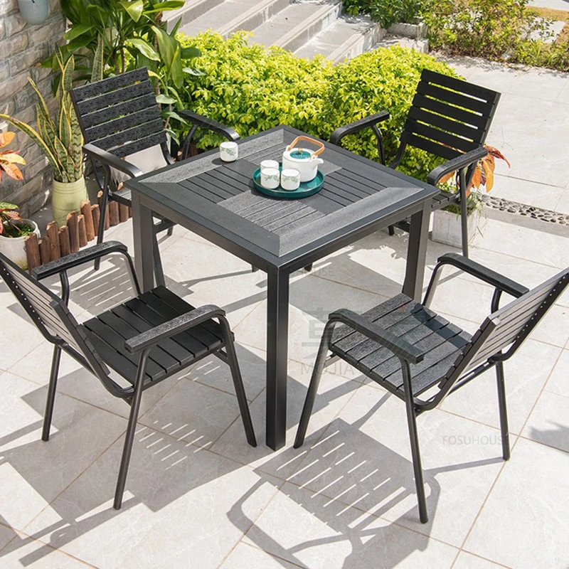 Bộ bàn ghế gỗ nhựa ngoài trời bộ bàn ghế ngoài trời bền đẹp, thân thiện môi t BGSV_164