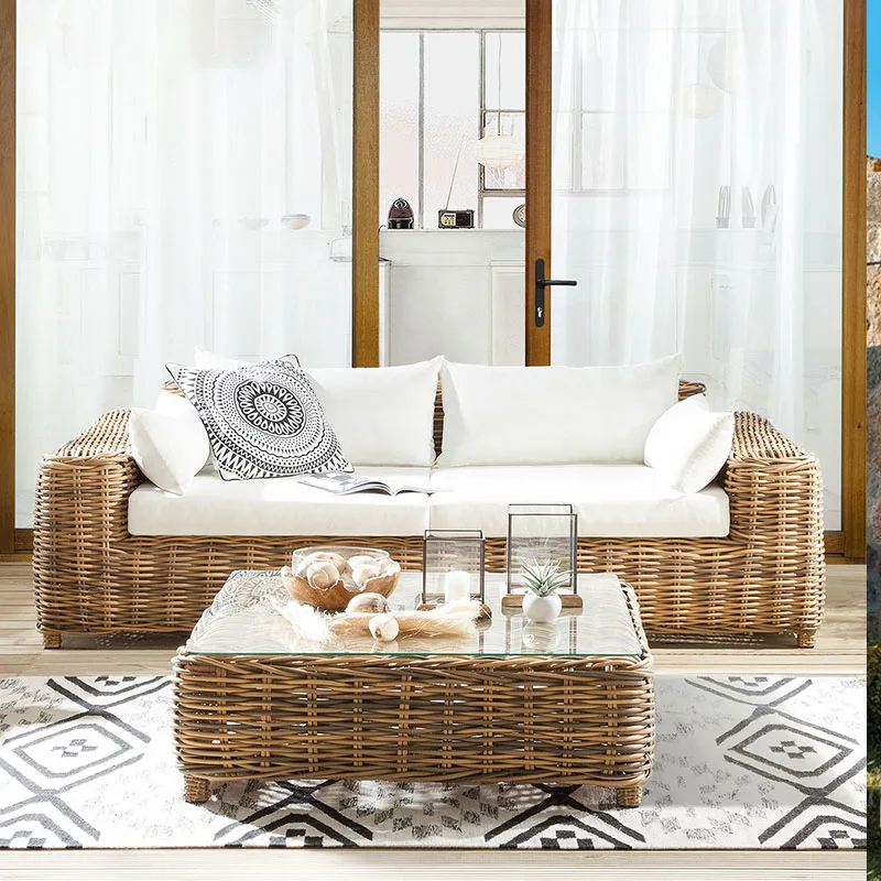 Bộ ghế sofa ngoài trời sân thượng giải trí biệt ngoài trời bền đẹp, thân thiệ BGSV_331