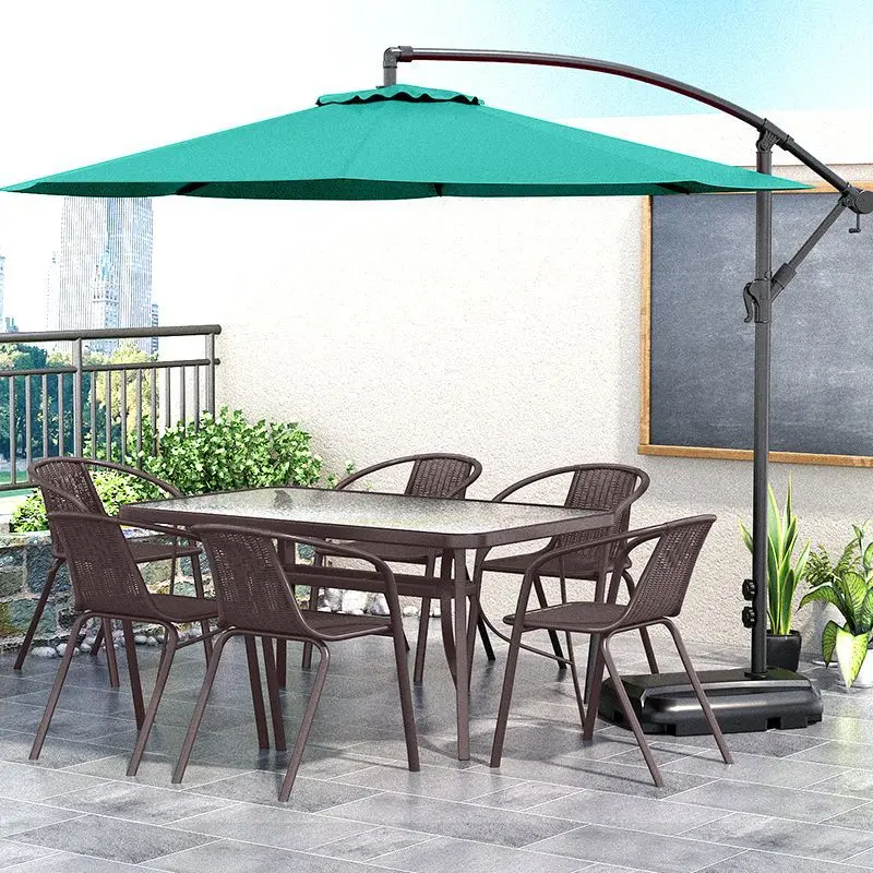 Dù che nắng ngoài trời bàn ghế kết hợp sân ngoài trời bền đẹp, thân thiện môi BGSV_130