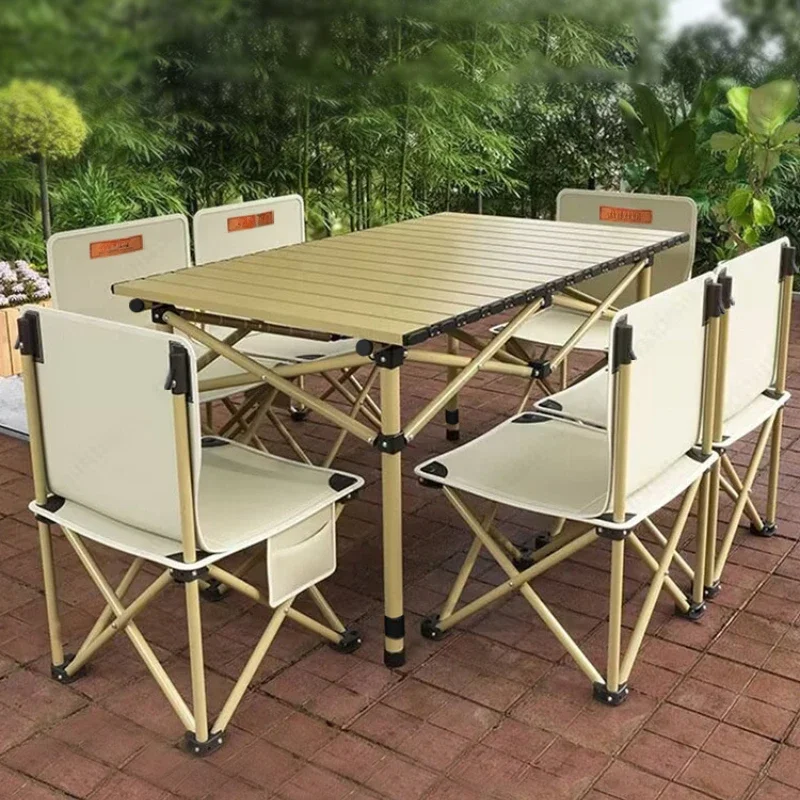 Di động cắm trại bàn với 4 ghế gấp bộ ngoài trời bền đẹp, thân thiện môi trườ BGSV_407
