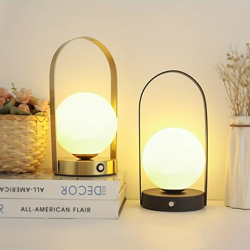 Đèn bàn kim loại treo ngoài trời di động Đèn bàn không dây có thể điều - DDB-272