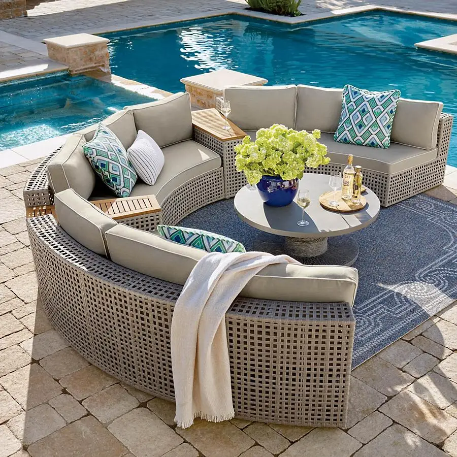 Ghế sofa mây kết hợp sân vườn giải trí phòng ngoài trời bền đẹp, thân thiện m BGSV_282