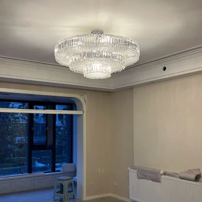 Retro Hiện Đại Sang Trọng Lớn K9 Đèn Chùm Pha Lê Led Trang Trí Nhà Cris - DC-736