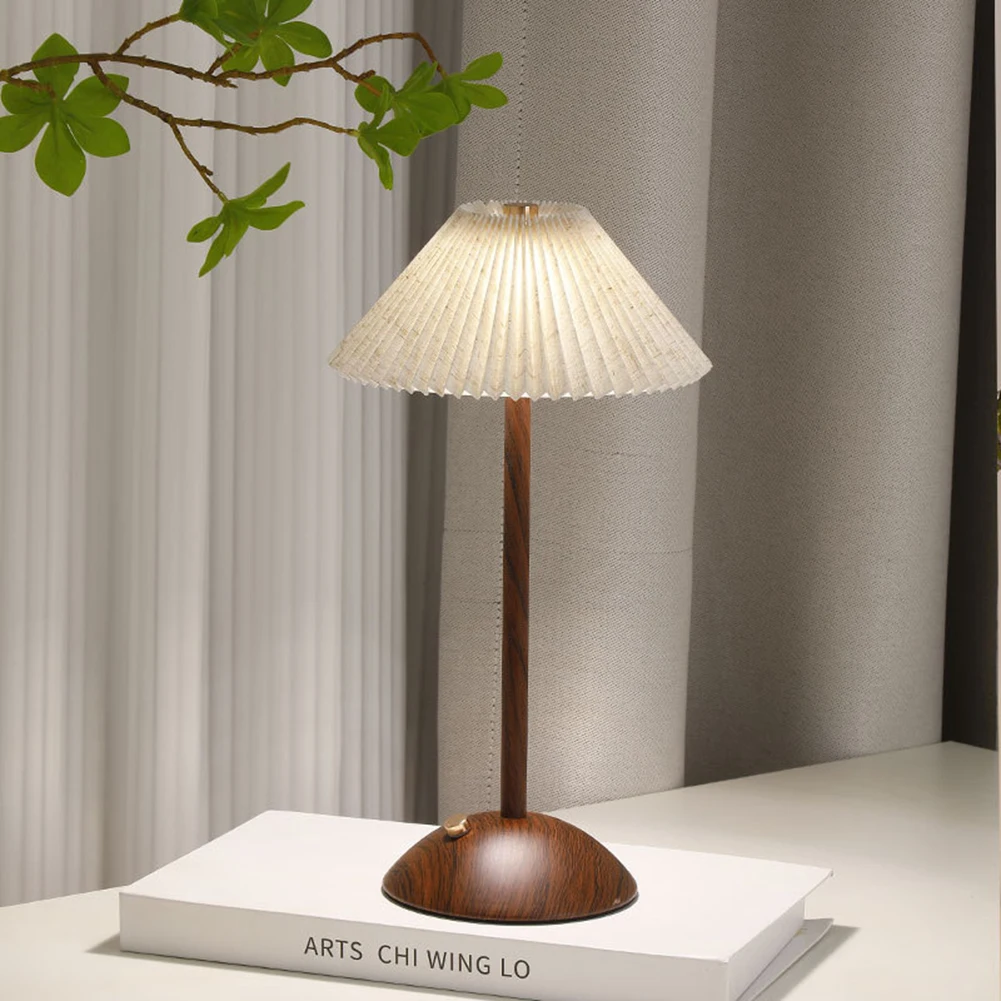 Đèn Bàn Nhỏ Có Thể Sạc Lại Đèn LED Di Động Để Bàn Bóng Vải Tối Giản Đầ - DDB-205