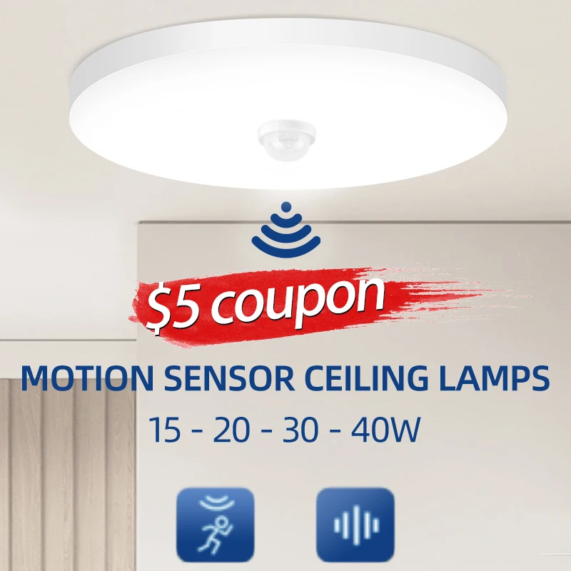 Đèn Ốp Trần Thông Minh Cảm Biến Chuyển Động Cảm Biến Ánh - DTN-317