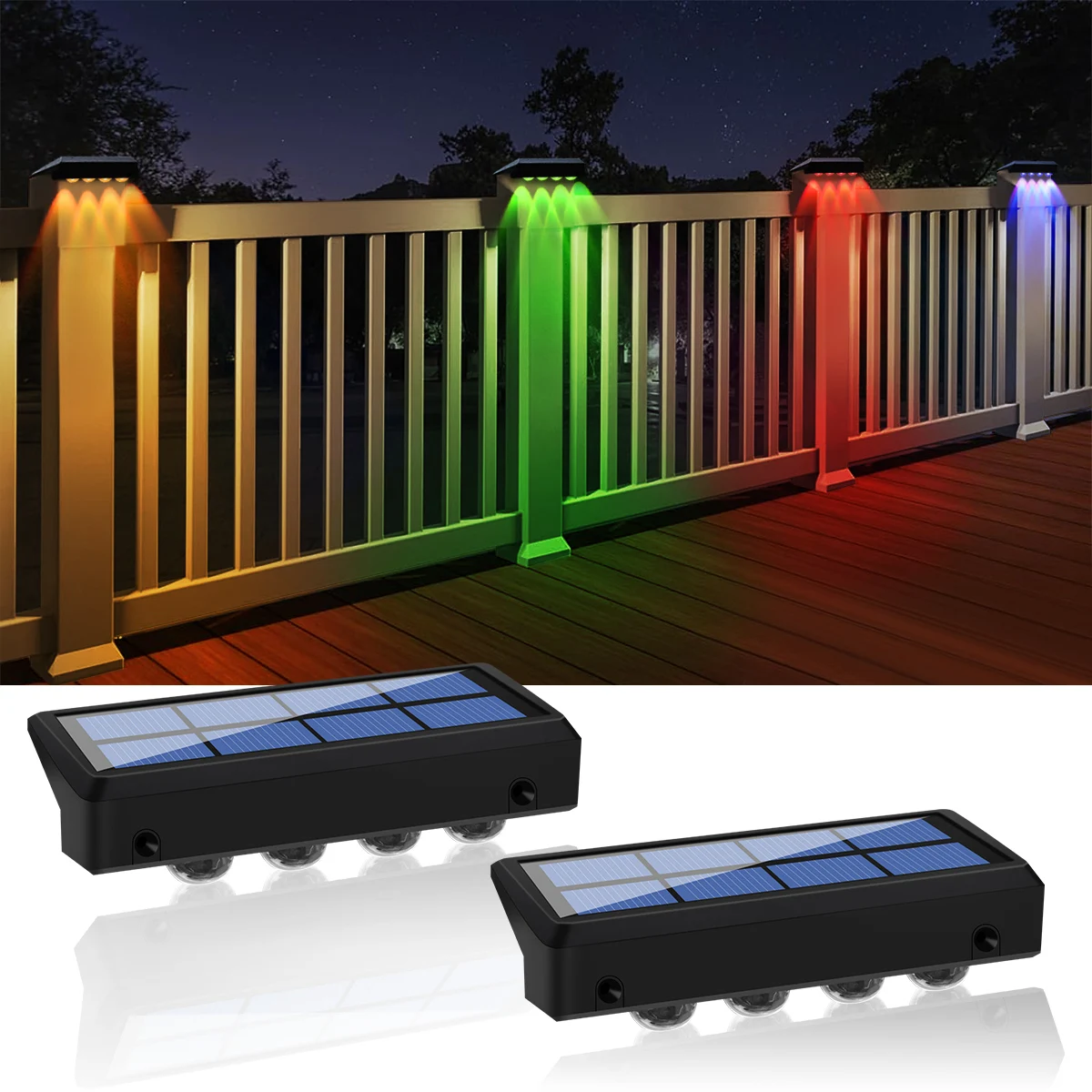 Đèn Hàng Rào Năng Lượng Mặt Trời Ngoài Trời Chống Nước RGB - DTN-207