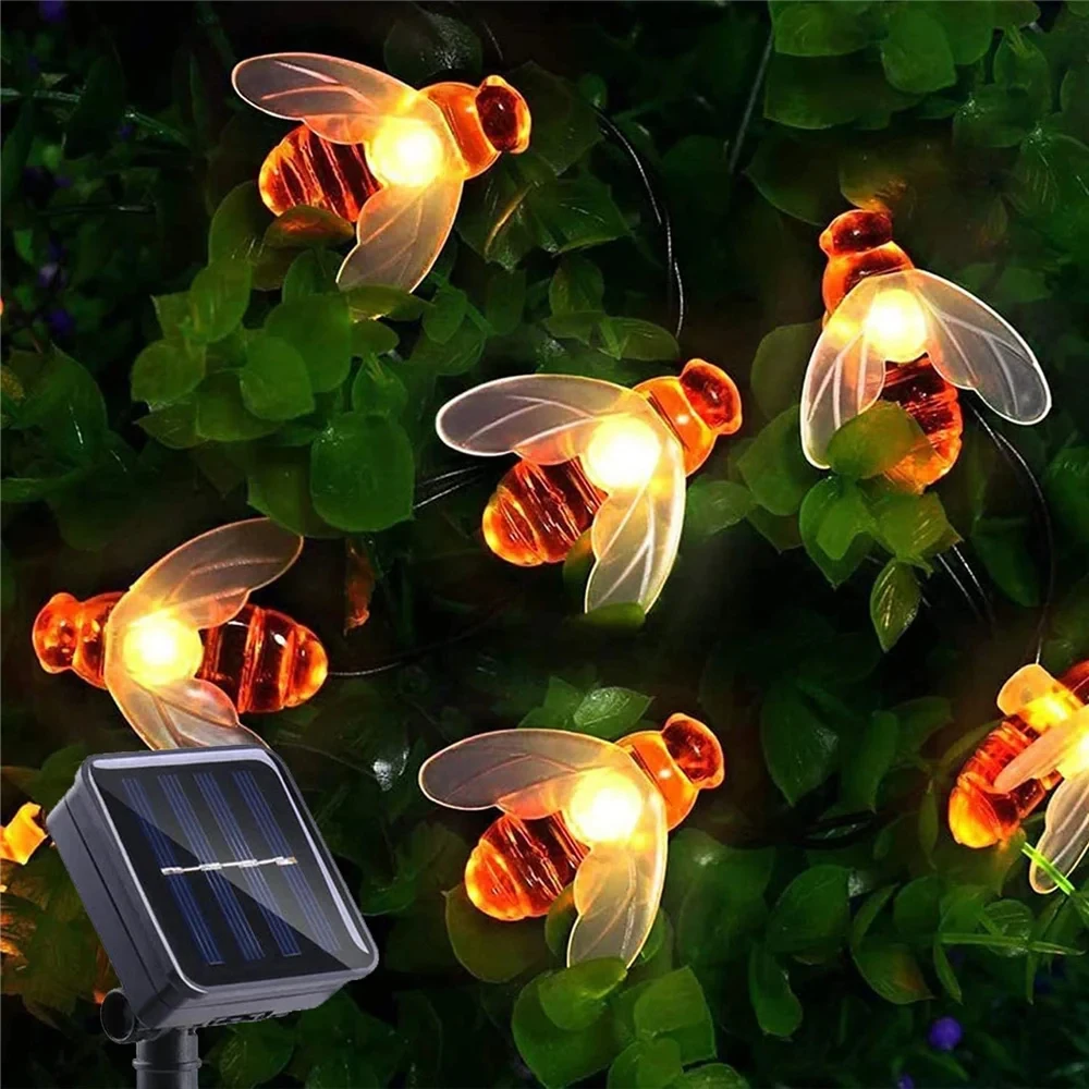 Đèn Năng Lượng Mặt Trời Dây Đèn 20 LED Dễ Thương Ong Đèn - DTN-155