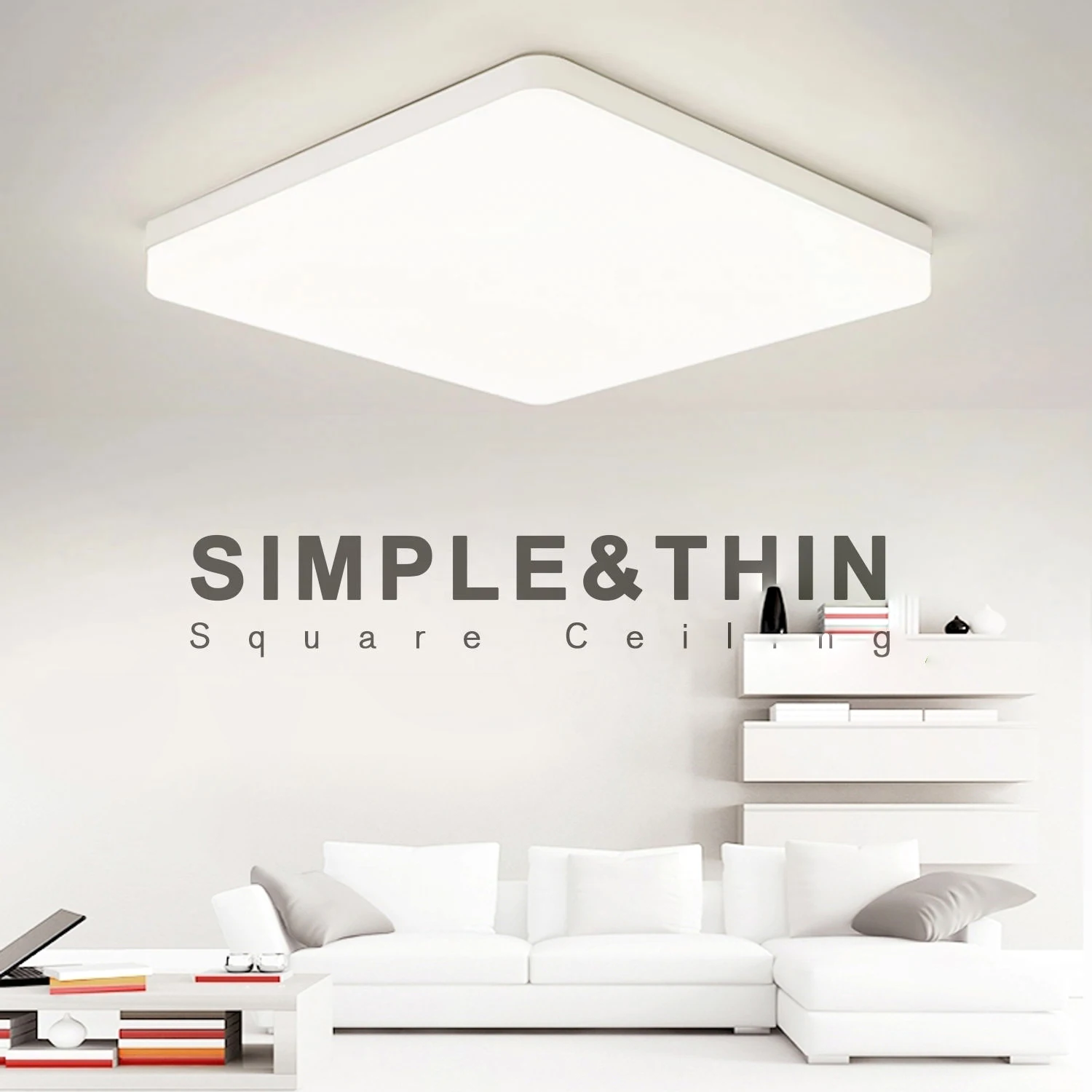 Đèn LED Vuông Ốp Trần Phòng Khách 110V 220V Hiện Đại Âm - DTN-500