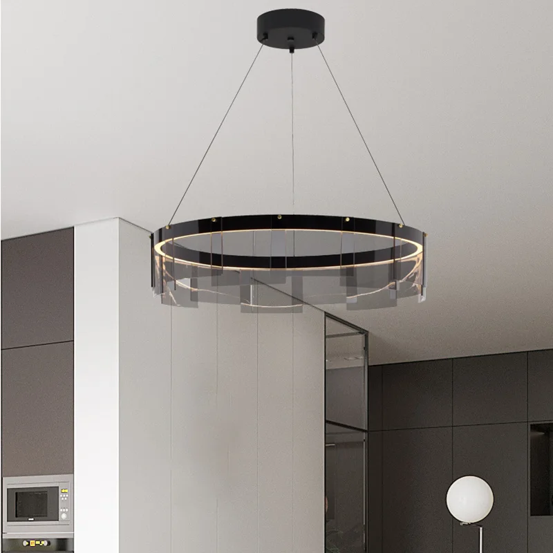 Đèn chùm LED Stratos Đèn chùm thủy tinh hiện đại Đèn LED sang trọng thiế - DC-21