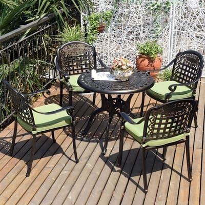 Bàn ghế nhôm đúc ngoài trời sân vườn bàn ghế ngoài trời bền đẹp, thân thiện m BGSV_1210