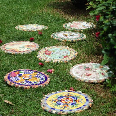 Sân vườn gốm sứ trang trí ngoài trời thiết kế ngoài trời bền đẹp, thân thiện  DTTNT_159