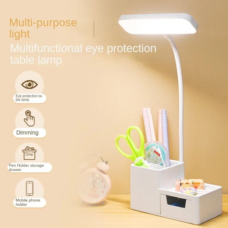 Đèn Bàn Tặng Bút Chăm Sóc Mắt Đèn LED Sạc Ban Đêm Phòng Ngủ Đầu Giường - DDB-330