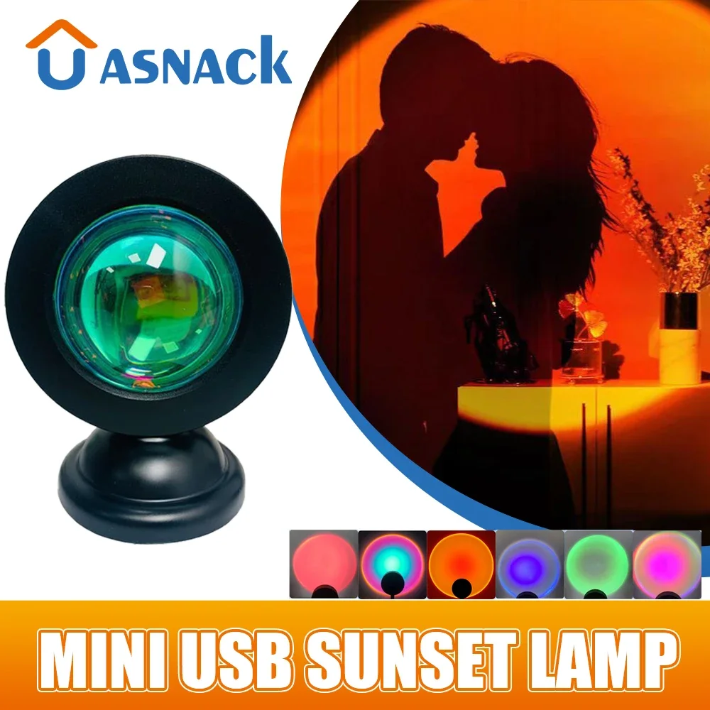 USB Hoàng Hôn Đèn Led Máy Chiếu Mini Đèn Ngủ 16 Màu Sắc - DTN-360