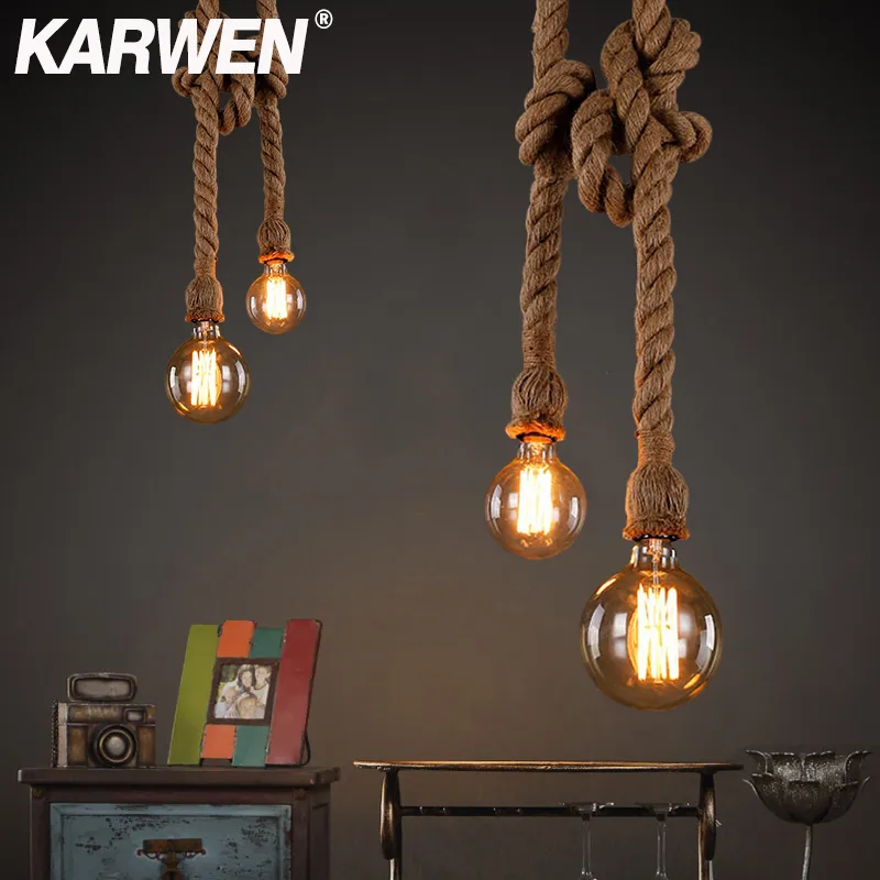 Đèn Vintage Dây Gai Dầu Mặt Dây Đèn E27 1M 1.5M 2M 2.5M 3M - DTN-38