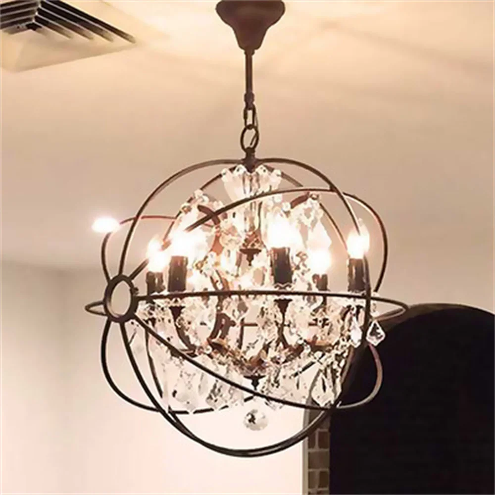 Vintage Mộc Mạc Đèn Chùm Giữa Thế Kỷ Hiện Đại Chiếu Sáng Gác Xép Retro - DC-762