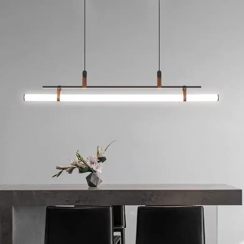 Đèn chùm cổ điển LED đèn dài cho phòng ăn Đèn treo Bàn văn phòng Đèn tre - DC-16