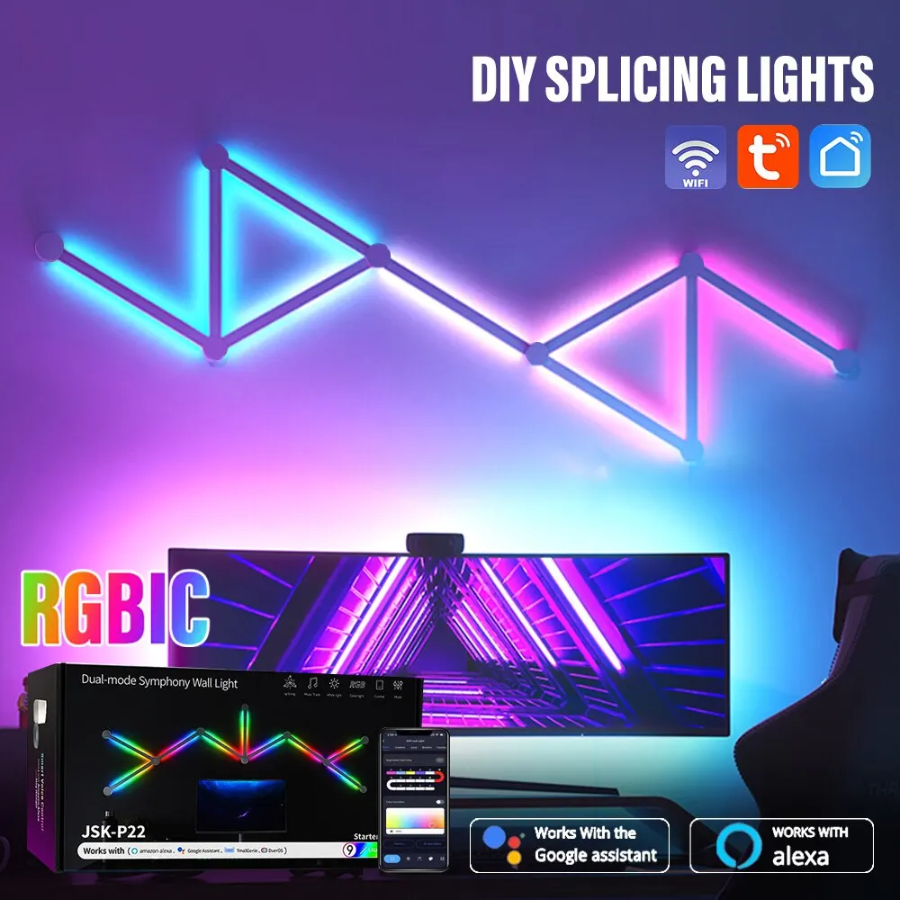Đèn WIFI LED Đèn tường thông minh RGBIC Light Bar DIY Đèn - DTN-120