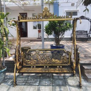 Xích đu thuyền buồm nhôm đúc gang đúc cho biệt thự XDSV_00019