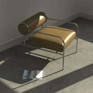 1089 Hỗ trợ Thiền công nghiệp Da Ghế bành Ý Lounge Nội thất Sillas Bắc Âu