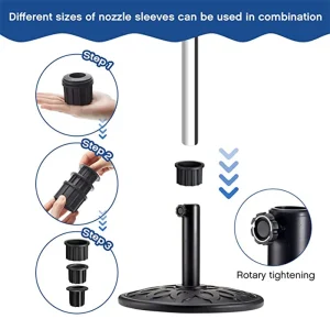 6 Chiếc Dù Đế Đứng Lỗ Vòng Cắm Nắp Và Nắp Trượt Patin Dù Chân Đế Vít Cực Nắp Linh Kiện Thay Thế - Hình 3