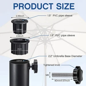 6 Chiếc Dù Đế Đứng Lỗ Vòng Cắm Nắp Và Nắp Trượt Patin Dù Chân Đế Vít Cực Nắp Linh Kiện Thay Thế - Hình 4