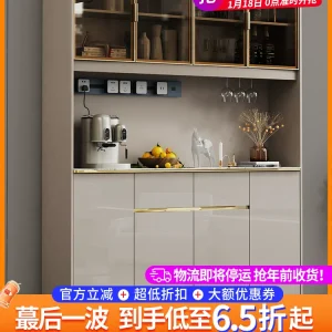 Ánh Sáng Sang Trọng Tủ Tích Hợp Treo Tường Tủ Cao Tủ Rượu Phòng Khách Tủ Bảo Quản Tối Giản Hiện Đại Nhà Bếp Bảo Quản Tủ Bảo Quản