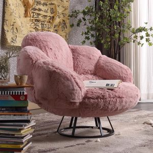 Armchair Chân Gấu Lông Mềm Decor Không Gian