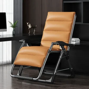 Bắc Âu Da Ghế Gấp Cho Phòng Khách Hiện Đại Tối Giản Chống Bẹp Đầu Ghế Văn Phòng Hộ Gia Đình Ban Công Giải Trí Tựa Lưng Ghế