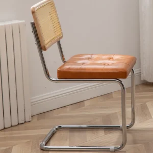 Bắc Âu Ghế Ăn Mây Dệt Ghế Bành Nội Thất Phòng Khách Ghế Cà Phê Retro Thư Giãn Phòng Ngủ Tựa Lưng Trang Điểm Ghế Đẩu - Hình 2