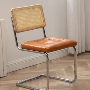 Bắc Âu Ghế Ăn Mây Dệt Ghế Bành Nội Thất Phòng Khách Ghế Cà Phê Retro Thư Giãn Phòng Ngủ Tựa Lưng Trang Điểm Ghế Đẩu