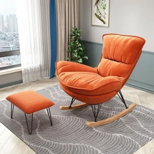 Bắc Âu Ghế Chống Bẹp Đầu Trứng Gỗ Giường Người Lớn Balcon Vải Phòng Sắt Chắc Chắn Chân Phòng Chờ Nhà Ghế Hiện Đại Chaisse Nội Thất Sàn - Hình 2