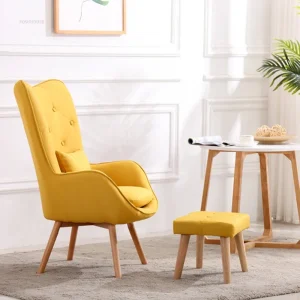 Bắc Âu Ghế Phòng Khách Đơn Giản Căn Hộ Nhỏ Nội Thất Gia Đình Giải Trí Đơn Ghế Sofa Ban Công Hiện Đại Sofa Lười Tựa Lưng Ghế Bành