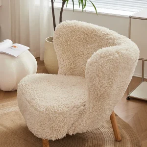 Bắc Âu Ghế Sofa Đơn Thịt Cừu Ghế Phòng Khách Ban Công Ghế Giải Trí Sang Trọng Thiết Kế Ghế Đơn Hiện Đại Ghế Thư Giãn - Hình 4