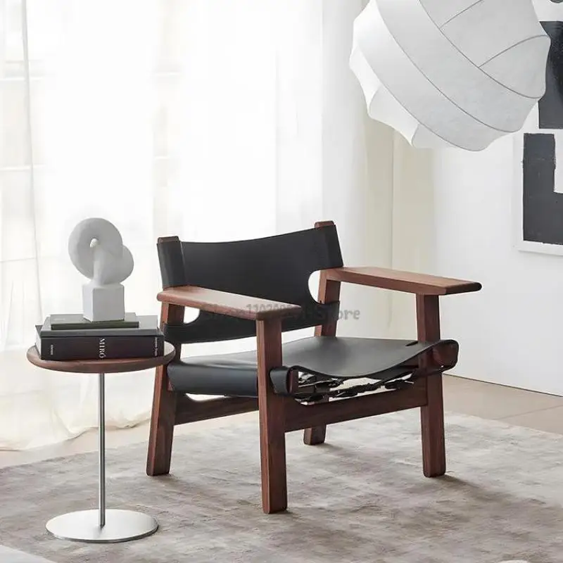 Bắc Âu Ghế Sofa Phòng Khách Yên Xe Da Im Lặng Phong Cách Cổ Ghế Đơn Trung Tây Ban Nha Ghế Bành Bắc Âu Ghế Sofa Phòng Khách Yên Xe Da Im Lặng Phong Cách Cổ Ghế Đơn Trung Tây Ban Nha Ghế Bành