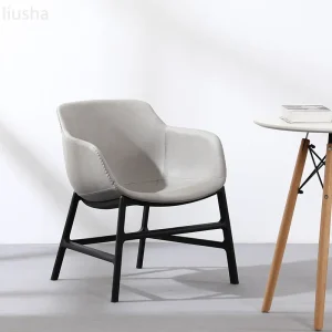 Bắc Âu Ghế tựa lưng ghế ăn tại nhà đơn giản phòng ngủ phòng khách bàn đàm phán ghế vải ghế sofa đơn - Hình 2