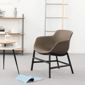 Bắc Âu Ghế tựa lưng ghế ăn tại nhà đơn giản phòng ngủ phòng khách bàn đàm phán ghế vải ghế sofa đơn - Hình 4