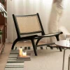 Bắc Âu Gỗ Chắc Chắn Mây Sofa Đơn Chống Bẹp Đầu Cho Nhà Ở Ban Công Phòng Khách Thường Dệt Nhật Bản Lười Yên Ghế
