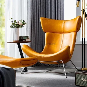 Bắc Âu Ngả Ghế Da Xoay Thiết Kế Di Động Sofa Đơn Bắc Âu Phòng Ngủ Giải Trí Phòng Chờ Chính Hãng Ghế Bành Phòng Khách