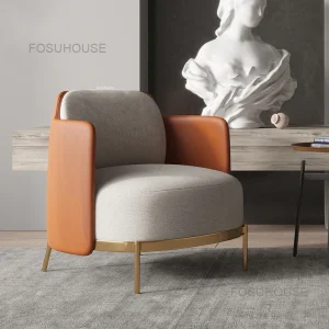 Bắc Âu Nhà Thiết Kế Ghế Phòng Khách Hiện Đại Nội Thất Gia Đình Phòng Khách Cao Cấp Sofa Đơn Giải Trí Vạn Chim Lưới Ghế Bành L - Hình 3