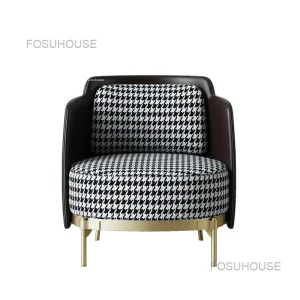 Bắc Âu Nhà Thiết Kế Ghế Phòng Khách Hiện Đại Nội Thất Gia Đình Phòng Khách Cao Cấp Sofa Đơn Giải Trí Vạn Chim Lưới Ghế Bành L - Hình 4